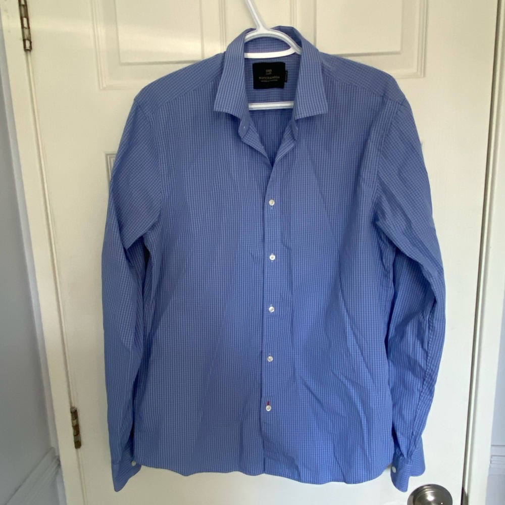 Scotch & Soda Men's Blue Striped Shirt